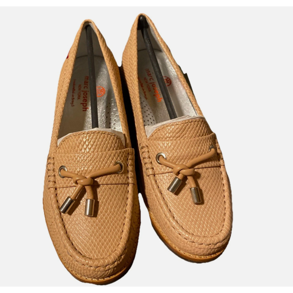 Shoes Marc Joseph JACKSON ST LOAFER with TIE Beige SIZE 5.5